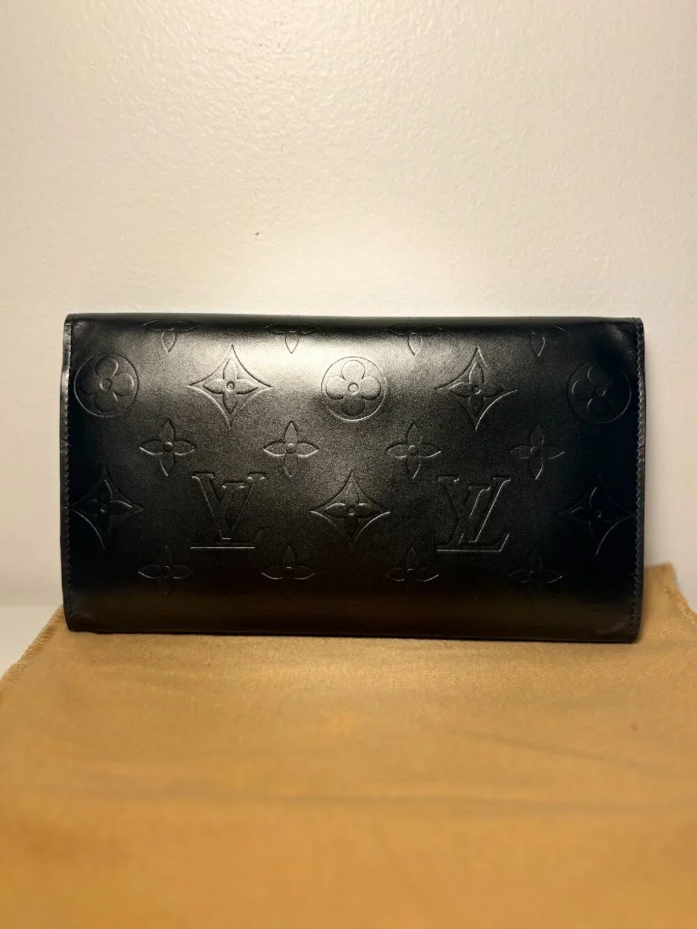 Louis Vuitton Mat Monogram Porte Tresor International Wallet Black M65105